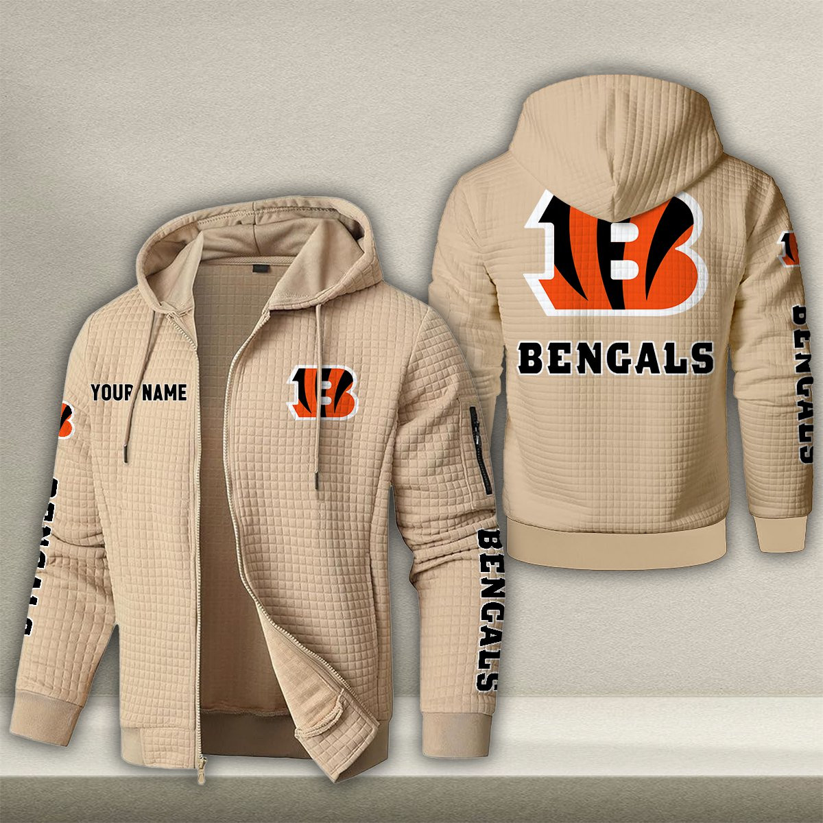 CIN x NFL Quilted Zip Hoodie DatND DVT