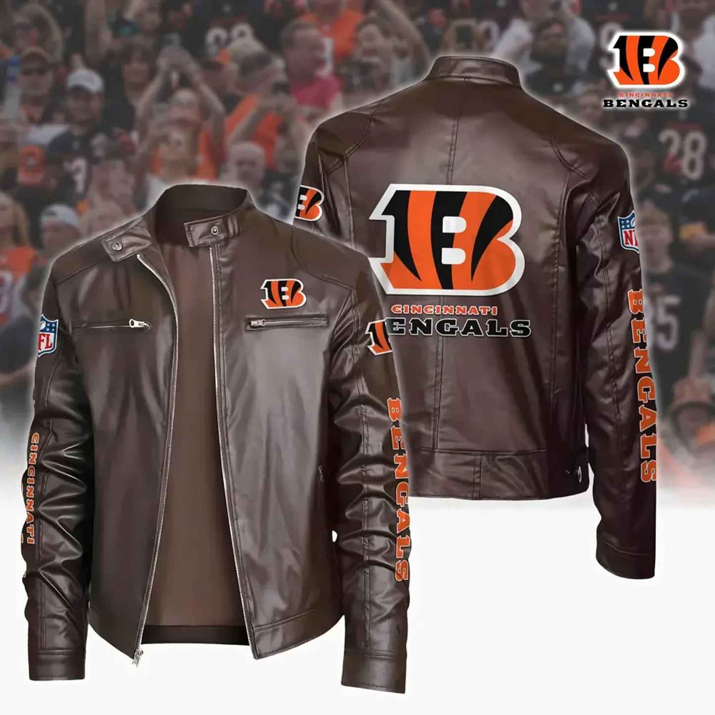 CIN x NFL Sport Leather Jacket DATND TANTD