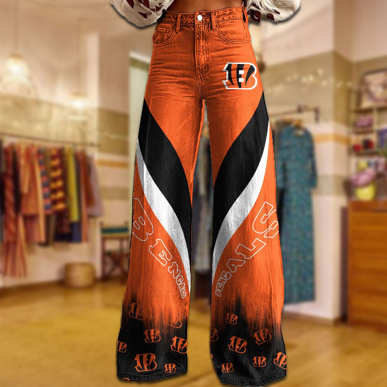 CIN x NFL Women's Casual Wide Leg Pants DATND TANTD 281025