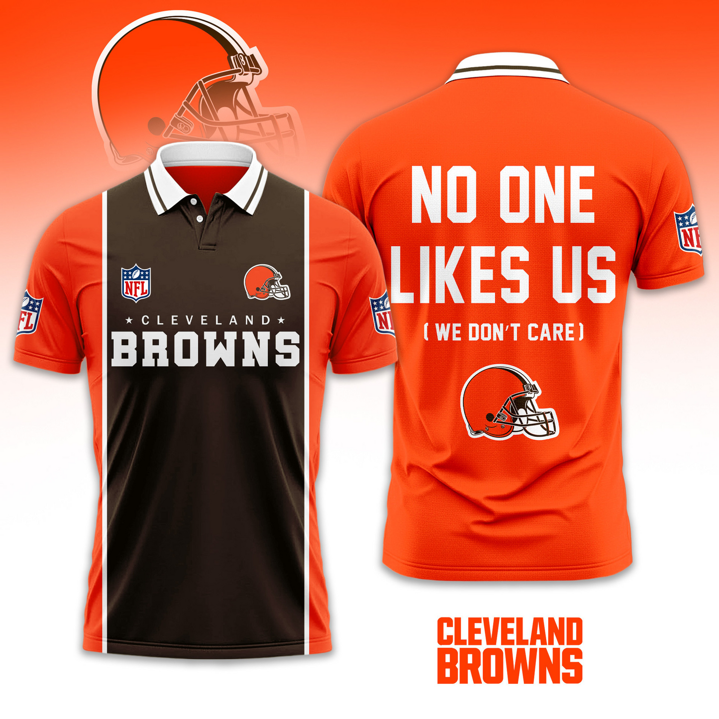 CLE NFL No One Like Us Polo Shirt DDT HLPHUONG