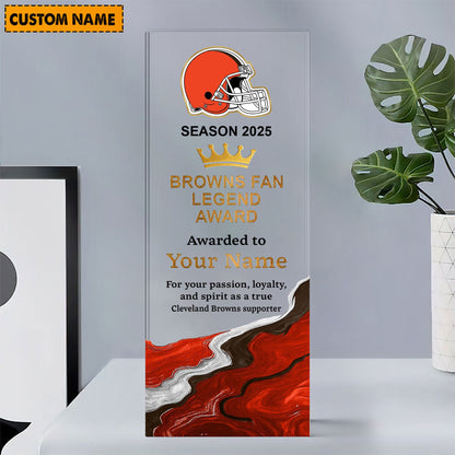 CLE NFL Personalized Acrylic Award Plaque Funny Christmas Gift For Family DDT NTL