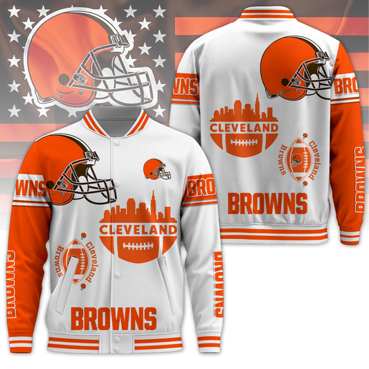 CLE Premium NFL 3D Graphic Varsity Jacket DDT 071125 NTL