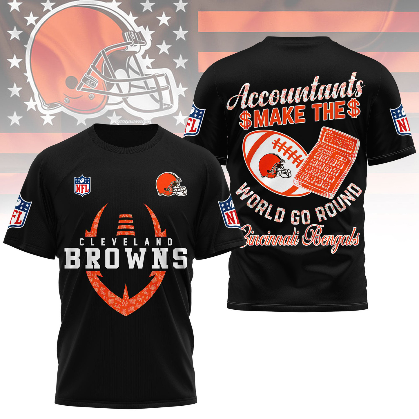 CLE Premium NFL Accountant Pride Fan 3D Shirt DDT CTND