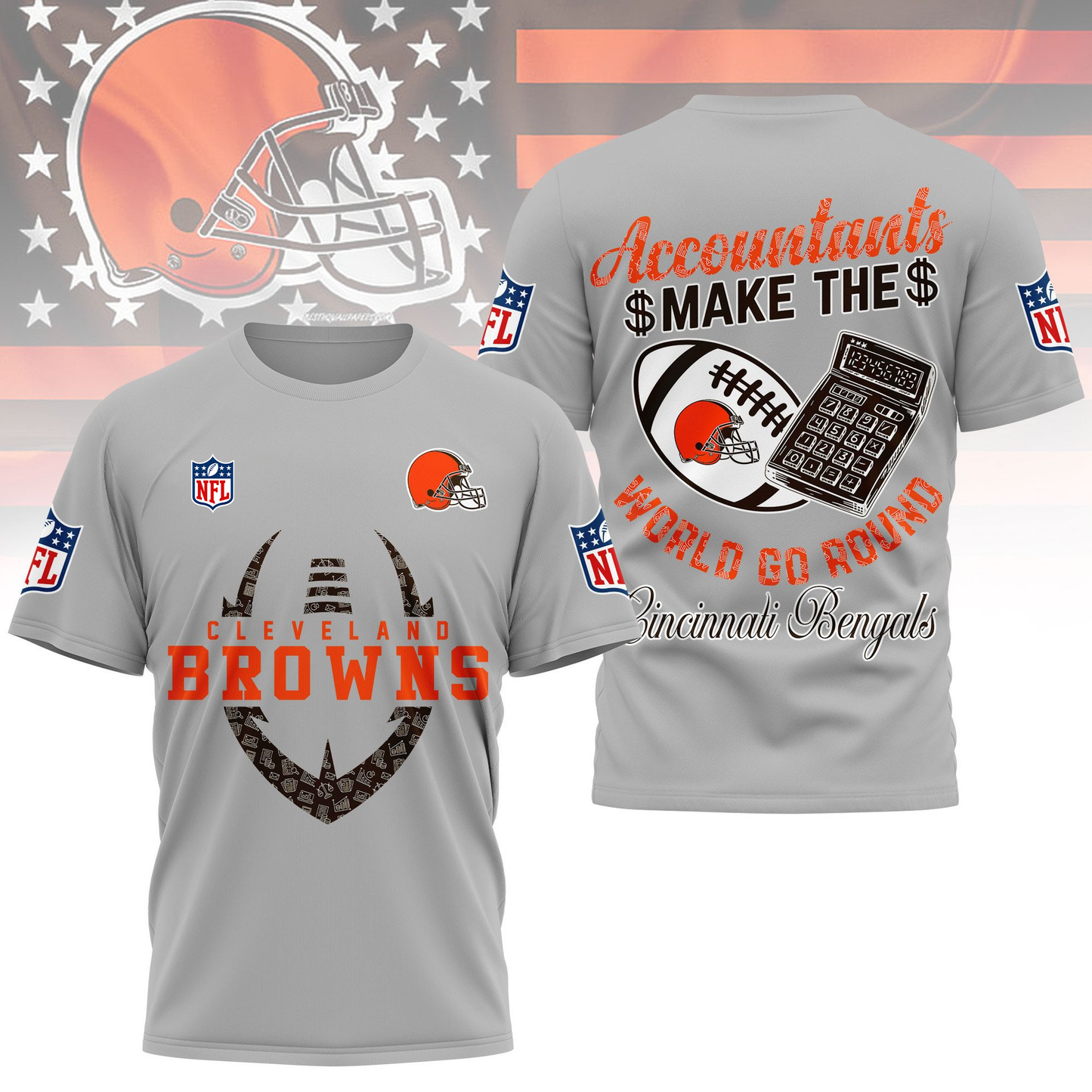 CLE Premium NFL Accountant Pride Fan 3D Shirt DDT CTND