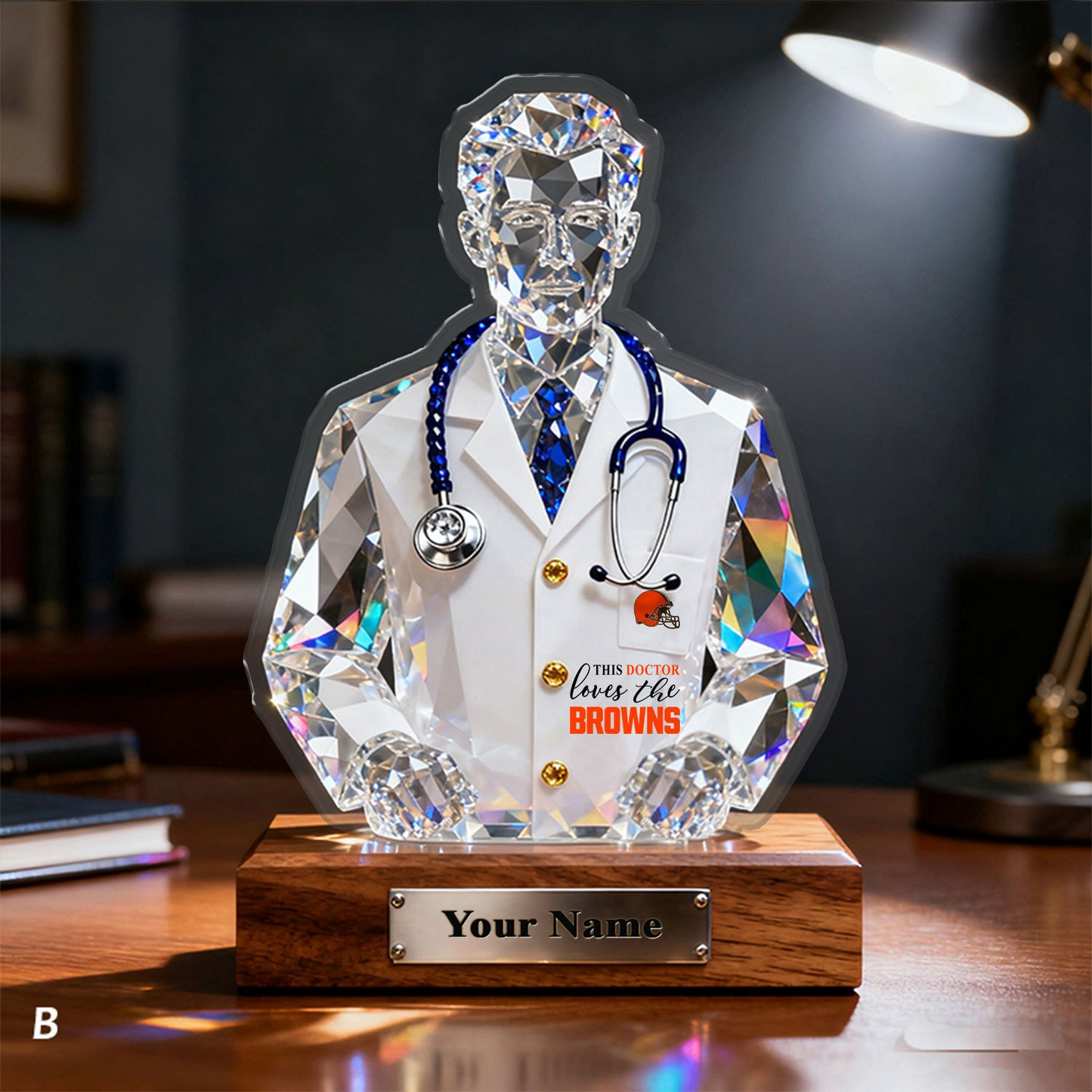 CLE Premium NFL Doctor Crystal Style Desktop Ornament DDT 101125 HLPHUONG