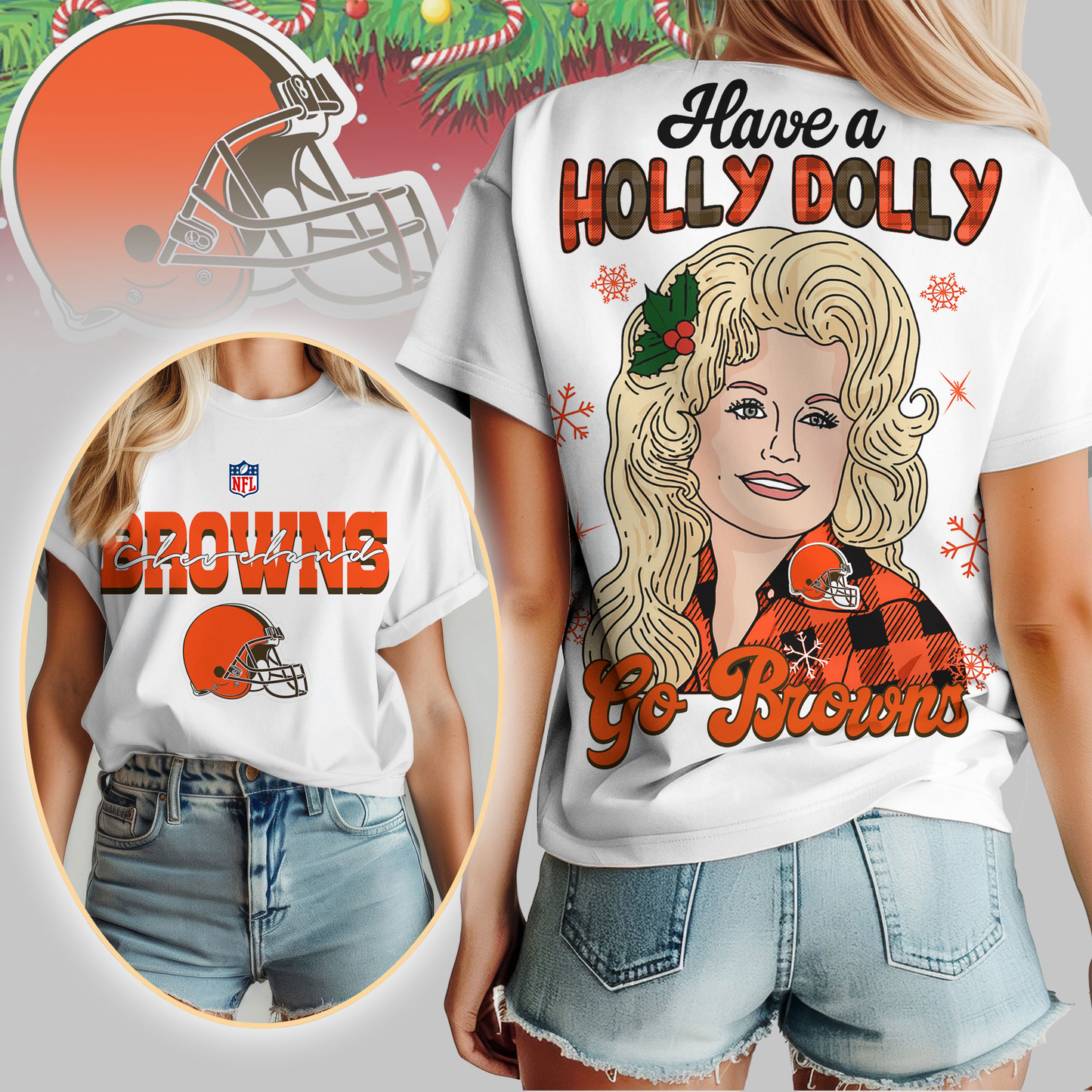 CLE Premium NFL Have A Holly Dolly Women Shirt DDT CTND