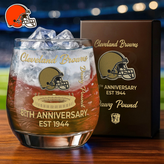 CLE Premium NFL Legacy Celebration Whiskey Glass DDT 111125 NTL