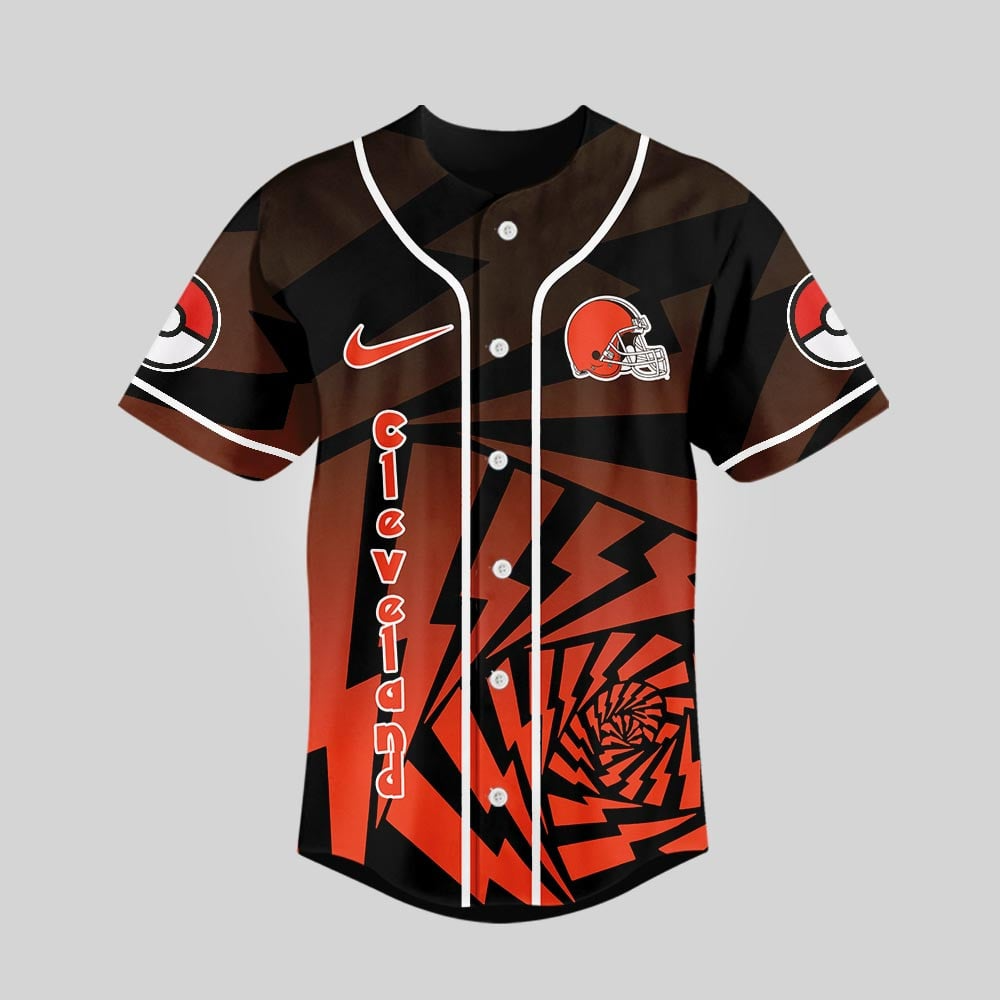 CLE Premium NFL Pikachu Jersey Shirt DDT 101125 HLPHUONG