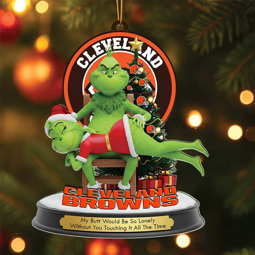 CLE Premium NFL x Grinch Acrylic Ornament DDT NTL