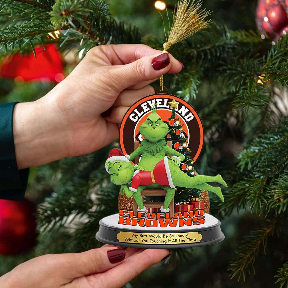 CLE Premium NFL x Grinch Acrylic Ornament DDT NTL