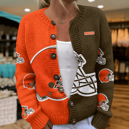 CLE x NFL Cardigan Sweatshirt With Button v1  DatND DVT
