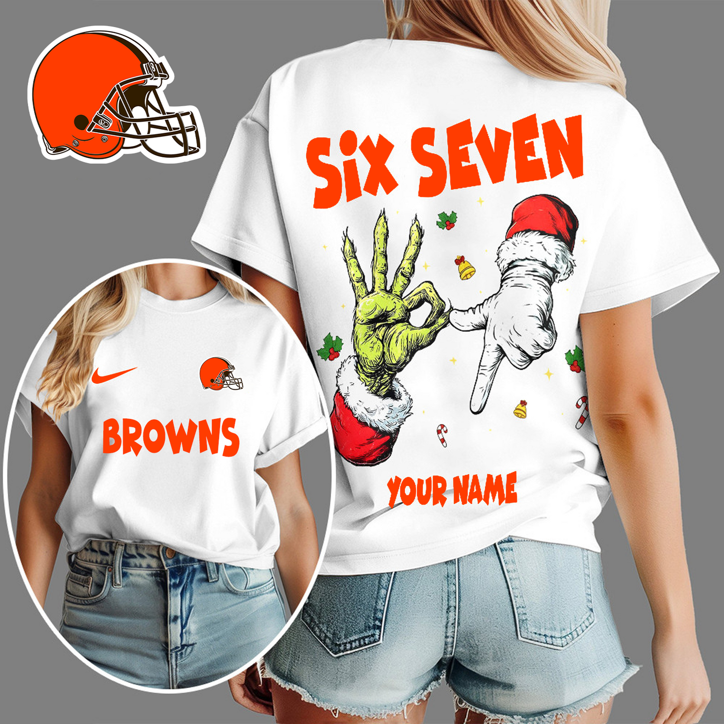 CLE x NFL Funny Six Seven Hot Trend Tshirt Custom Any Name DATND TANTD