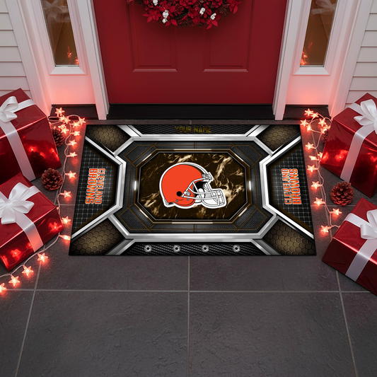 CLE x NFL Personalized Sport Doormat, Gifts For Christmas DDT NTL