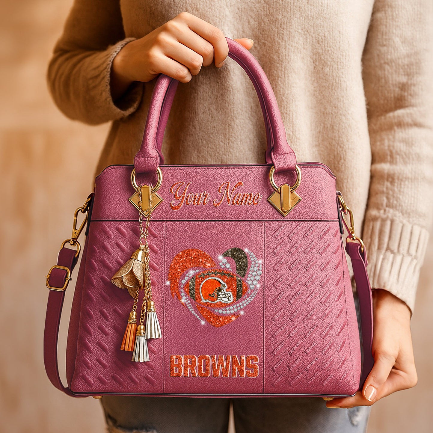 CLE x NFL Zip Handbag 0811 DatND DVT