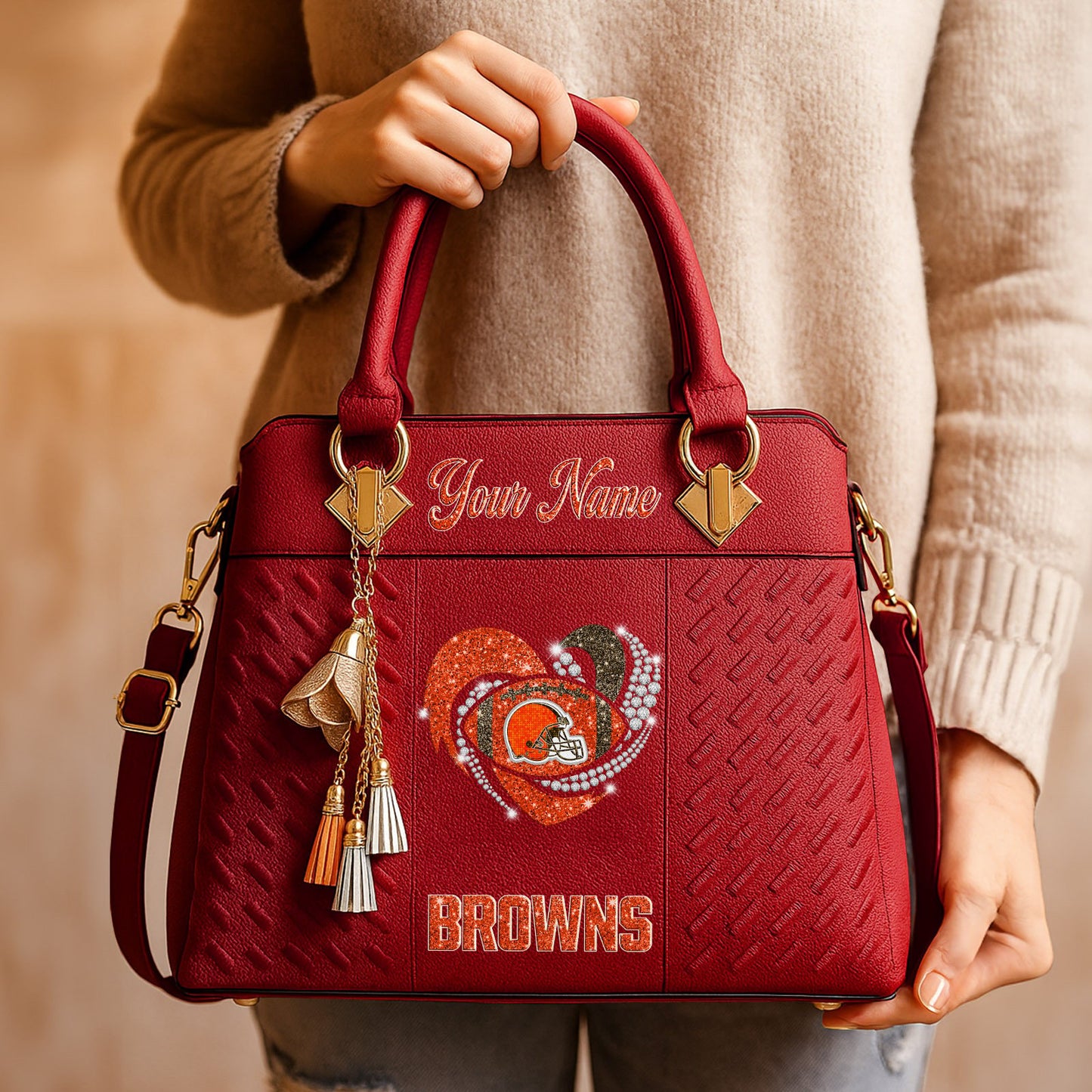 CLE x NFL Zip Handbag 0811 DatND DVT