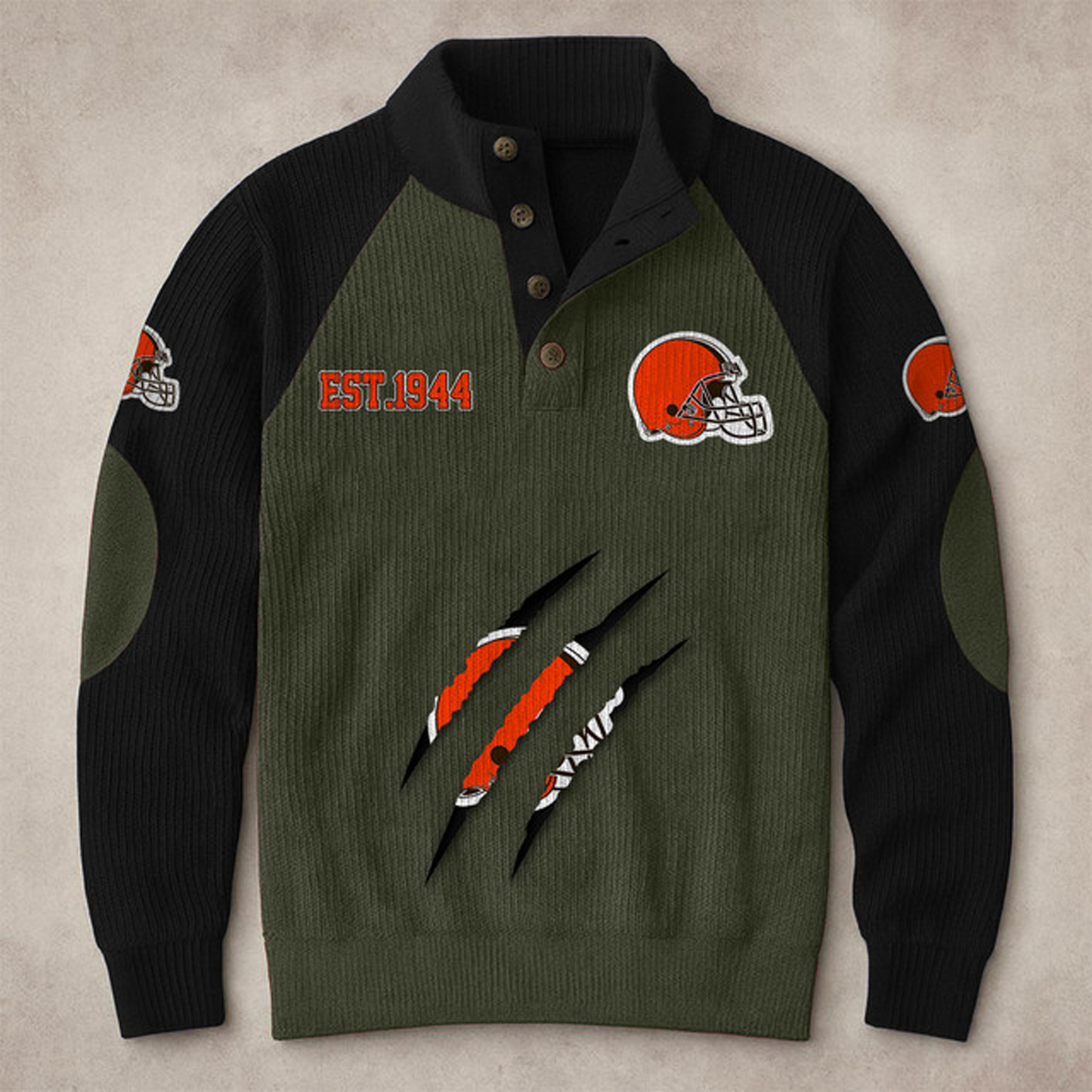 CLE X NFL corduroy colorblock long sleeves V1 NAK THUONGNH