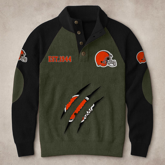 CLE X NFL corduroy colorblock long sleeves V1 NAK THUONGNH