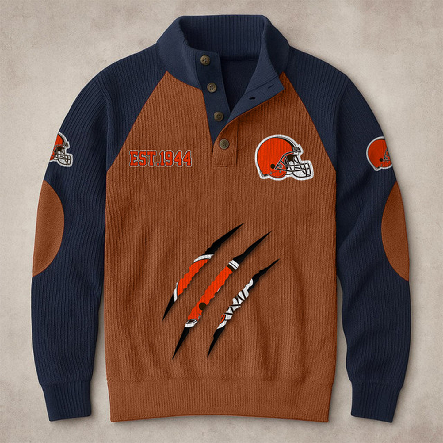 CLE X NFL corduroy colorblock long sleeves V1 NAK THUONGNH
