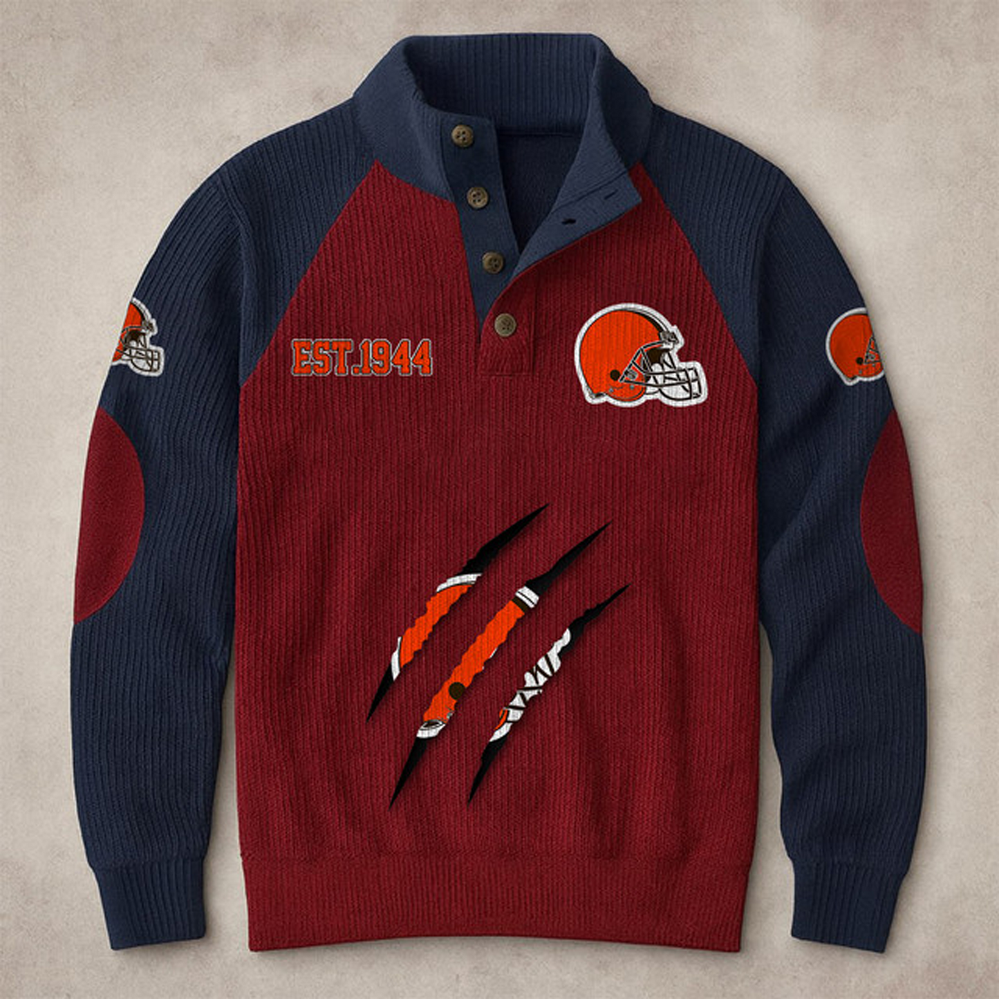 CLE X NFL corduroy colorblock long sleeves V1 NAK THUONGNH