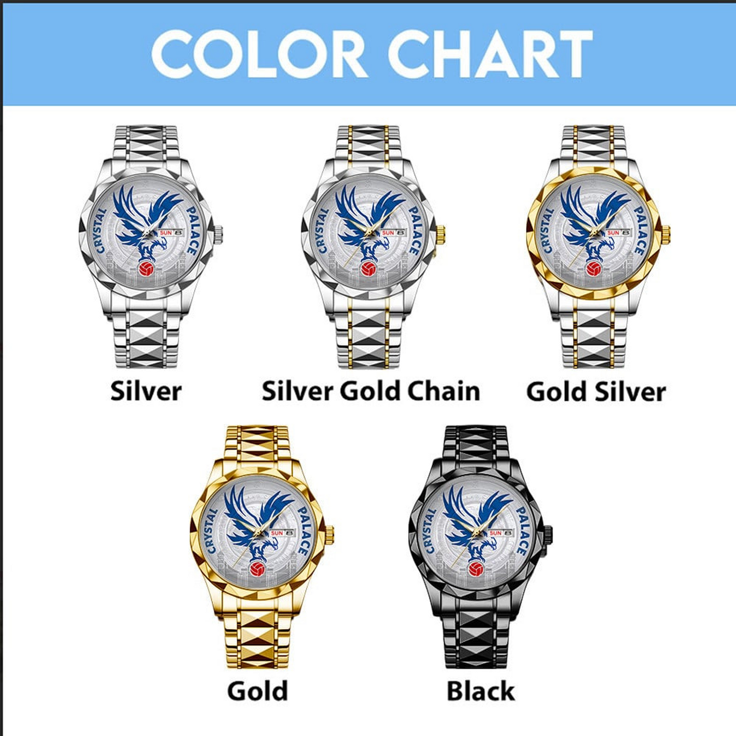 CP F.C. - Black Stainless Steel Watch V4 DATND TANTD