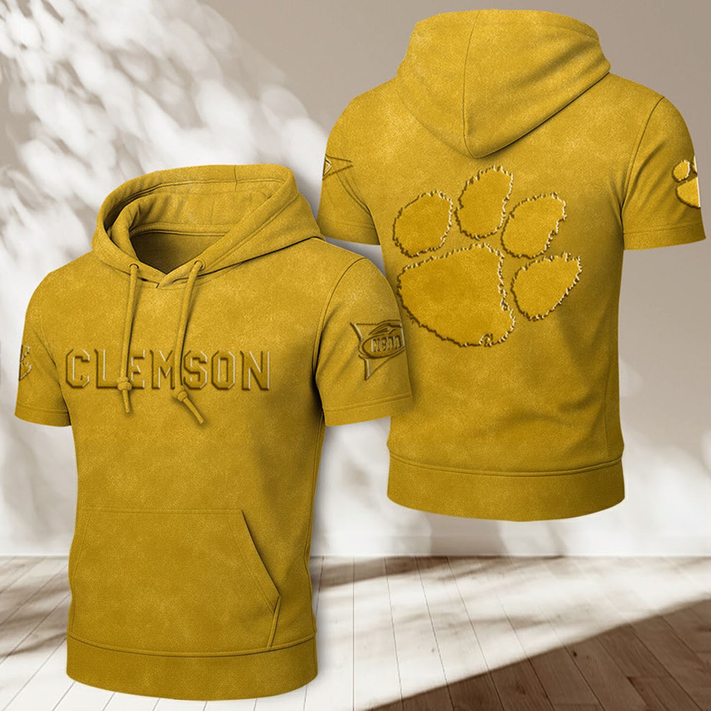 CU x NCAA Half Sleeve Hoodie T-Shirt DatND ThuongNH