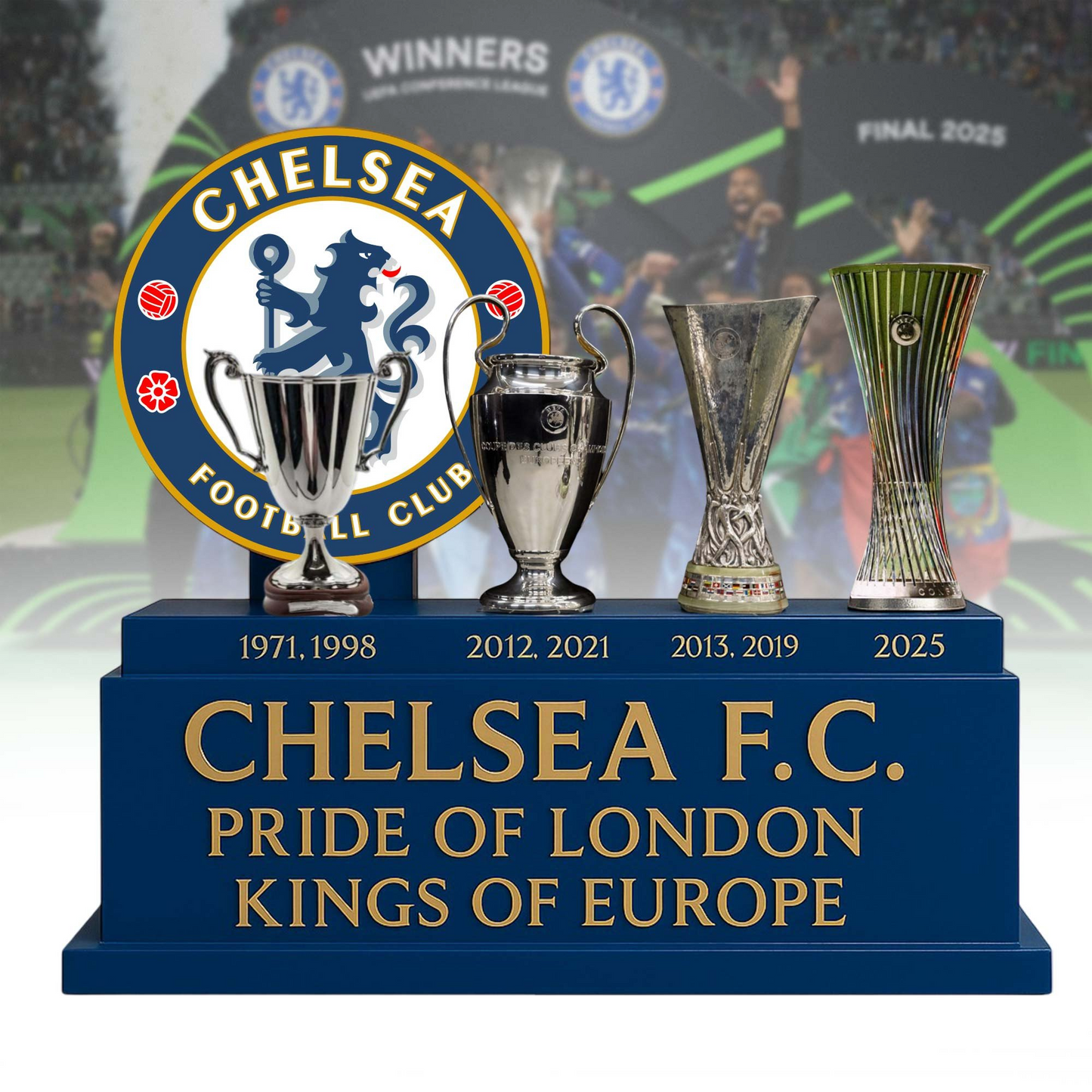 CHE UEFA Conference Champions 2025 Premium Acrylic Plaque DDTCTND