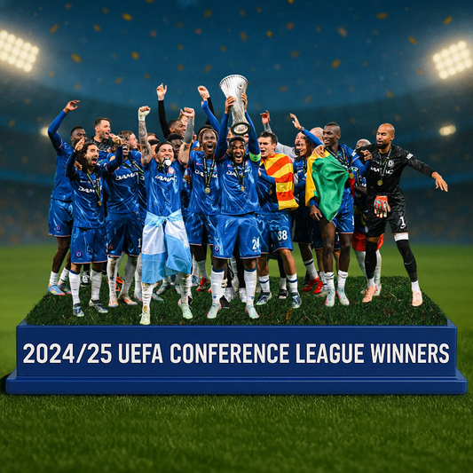 CHE UEFA Conference Champions 2025 V12 Premium Acrylic Plaque DDTCTND