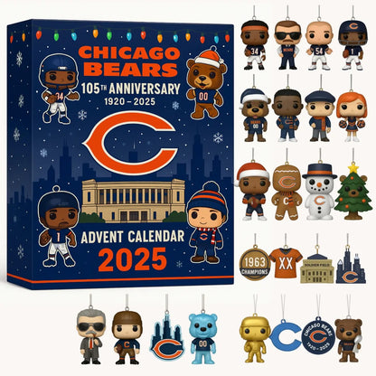 DISCOUNT 60% Chicago Bears 105th Anniversary 2025 Advent Calendar BQH