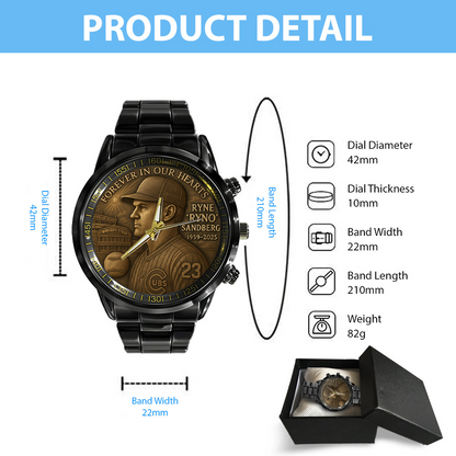 C.Cubs x RS23 Black Stainless Steel Watch DDT CTND