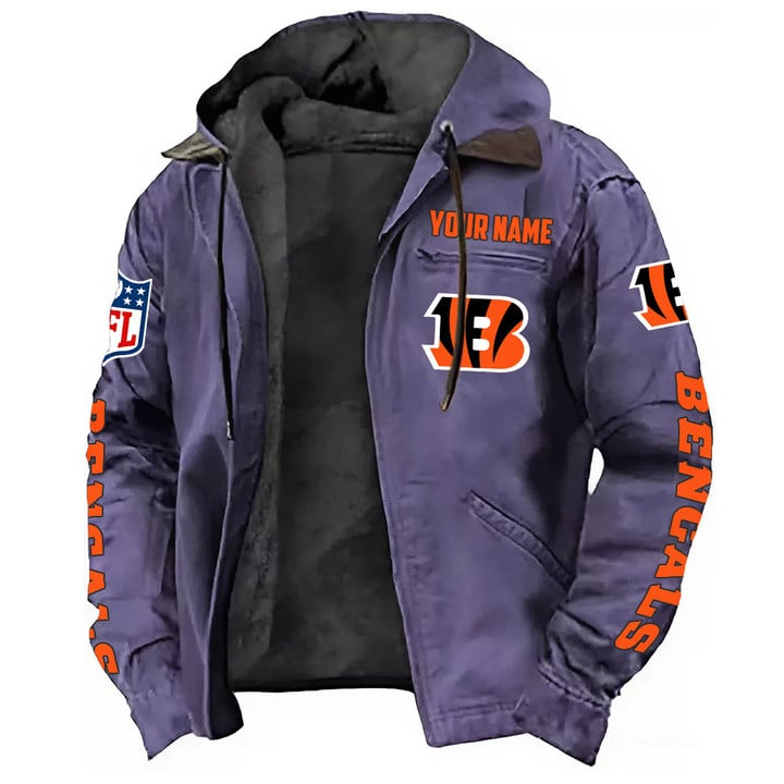 Cincinnati Bengals Hooded Cardigan Jacket V1 NAK