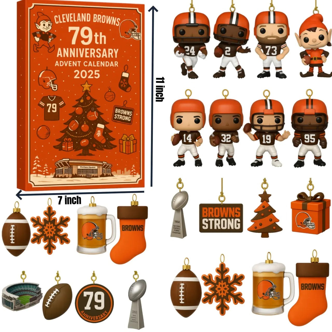 DISCOUNT 60% Cleveland Browns 79th Anniversary Advent Calendar BQH