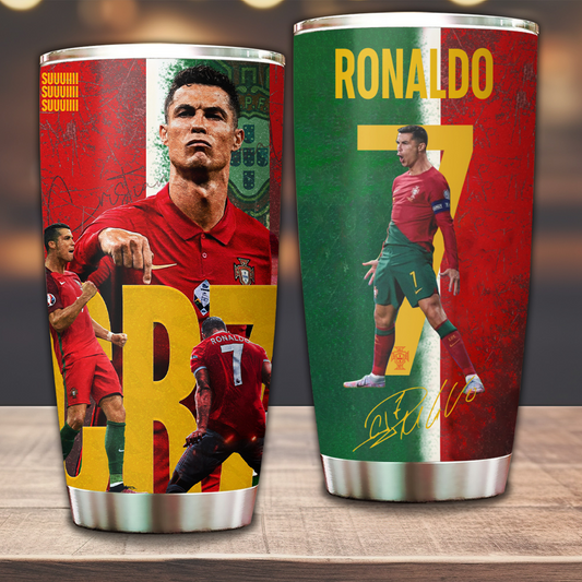 CR7 x Portugal National Football Team Tumbler Cup NDD DVT