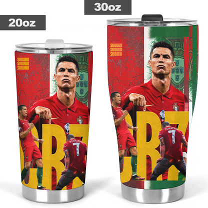 CR7 x Portugal National Football Team Tumbler Cup NDD DVT