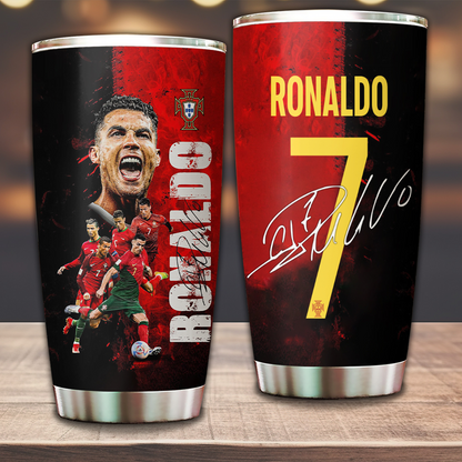 CR7 x Portugal National Football Team Tumbler Cup V2 DATND TANTD