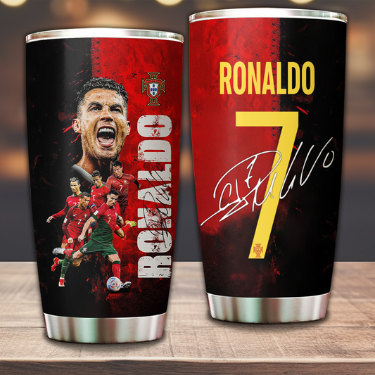 CR7 x Portugal National Football Team Tumbler Cup V2 DATND TANTD