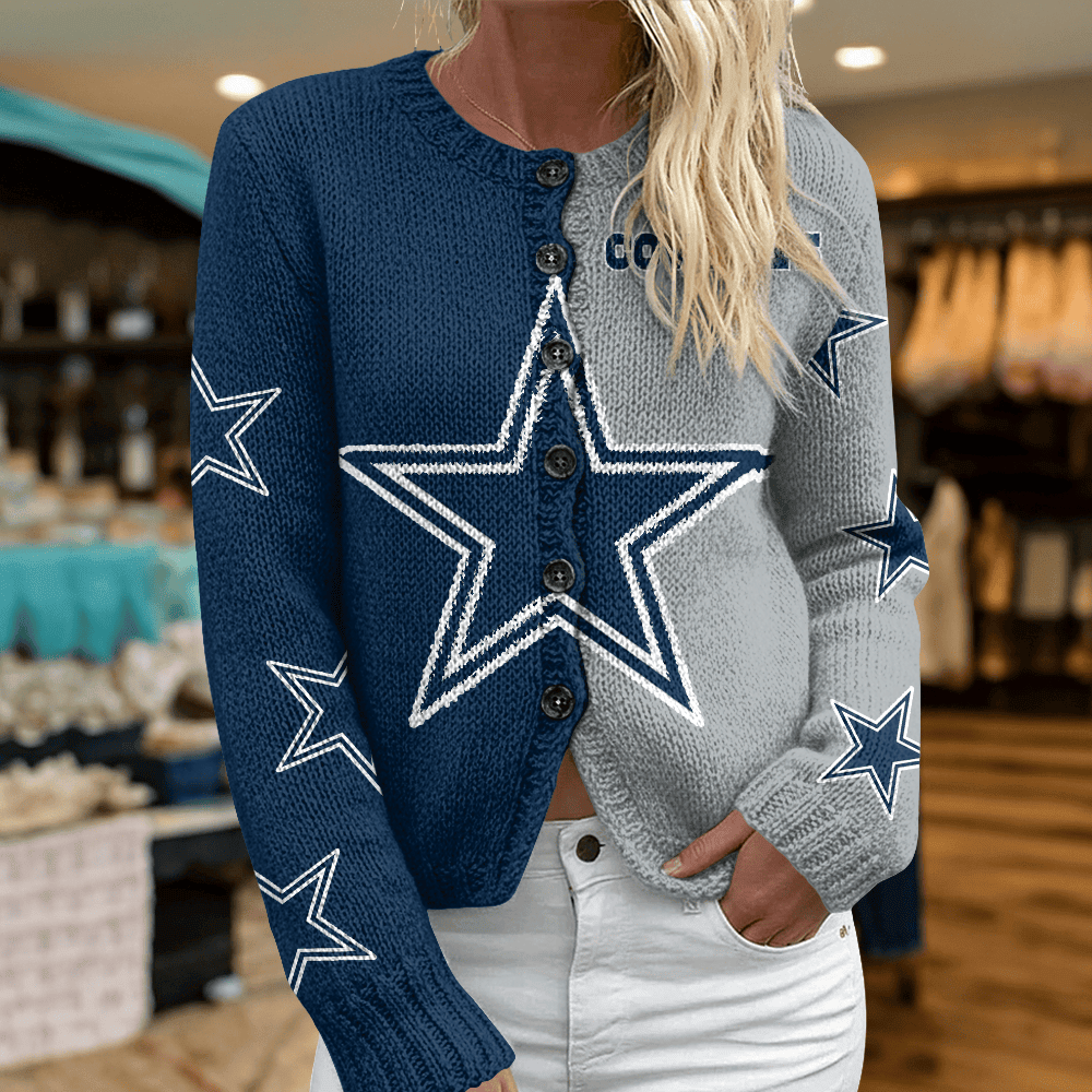 DAL x NFL Cardigan Sweatshirt With Button v1  DatND DVT
