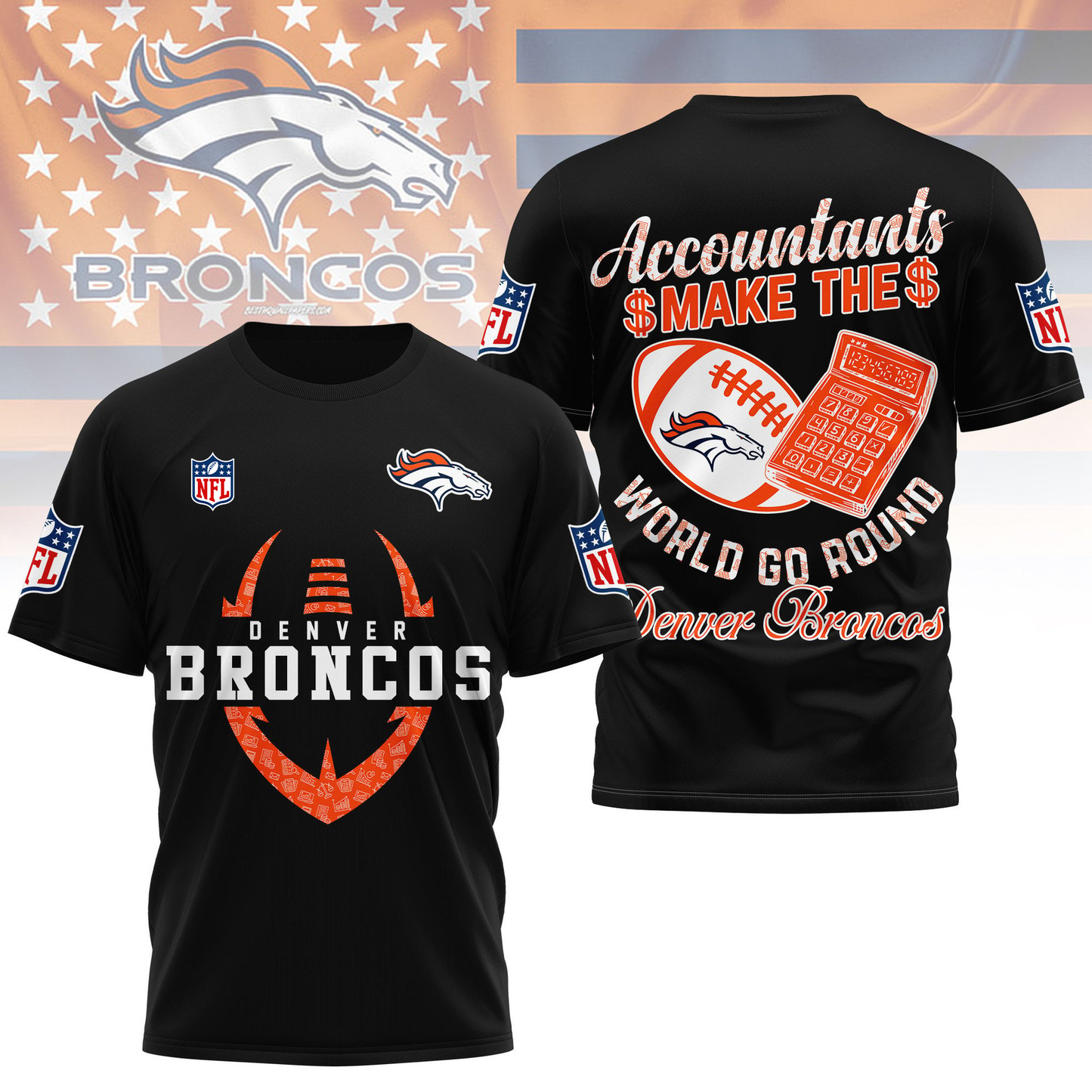 DB Premium NFL Accountant Pride Fan 3D Shirt DDT CTND