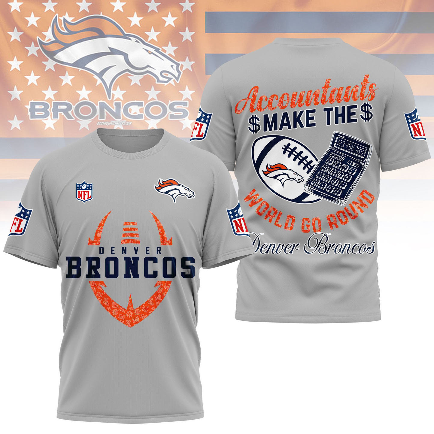 DB Premium NFL Accountant Pride Fan 3D Shirt DDT CTND