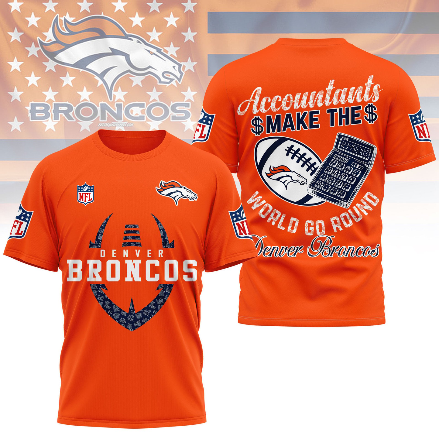 DB Premium NFL Accountant Pride Fan 3D Shirt DDT CTND