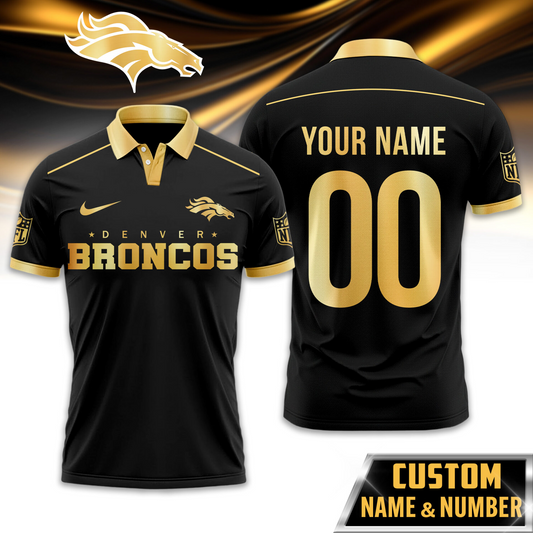 DB Premium NFL Black And Gold Custom Polo DDT CTND