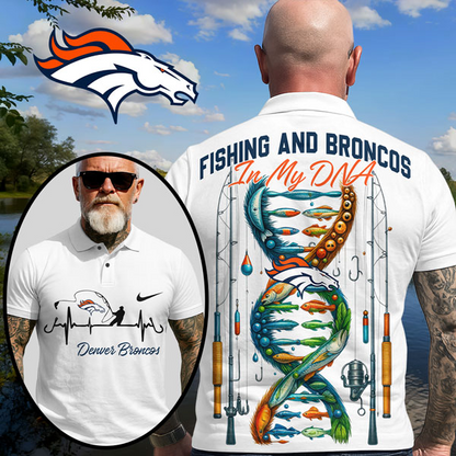 DB Premium NFL Fishing In My DNA Polo Shirt DDT CTND