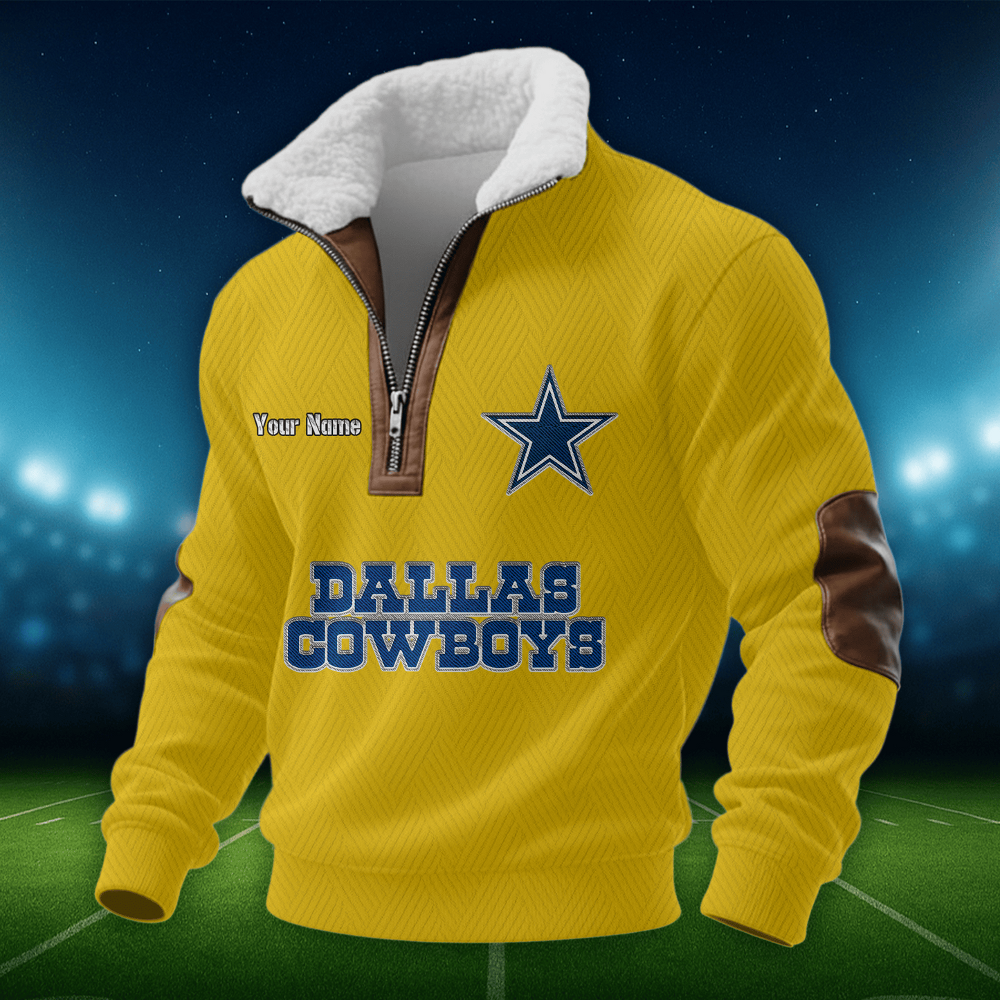 DC NFL Men Fur Collar Sweatshirt DDT CTND