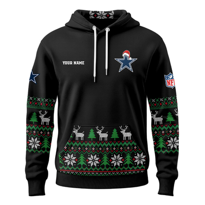 DC Premium NFL Personalized Papa Claus Hoodie DDT CTND