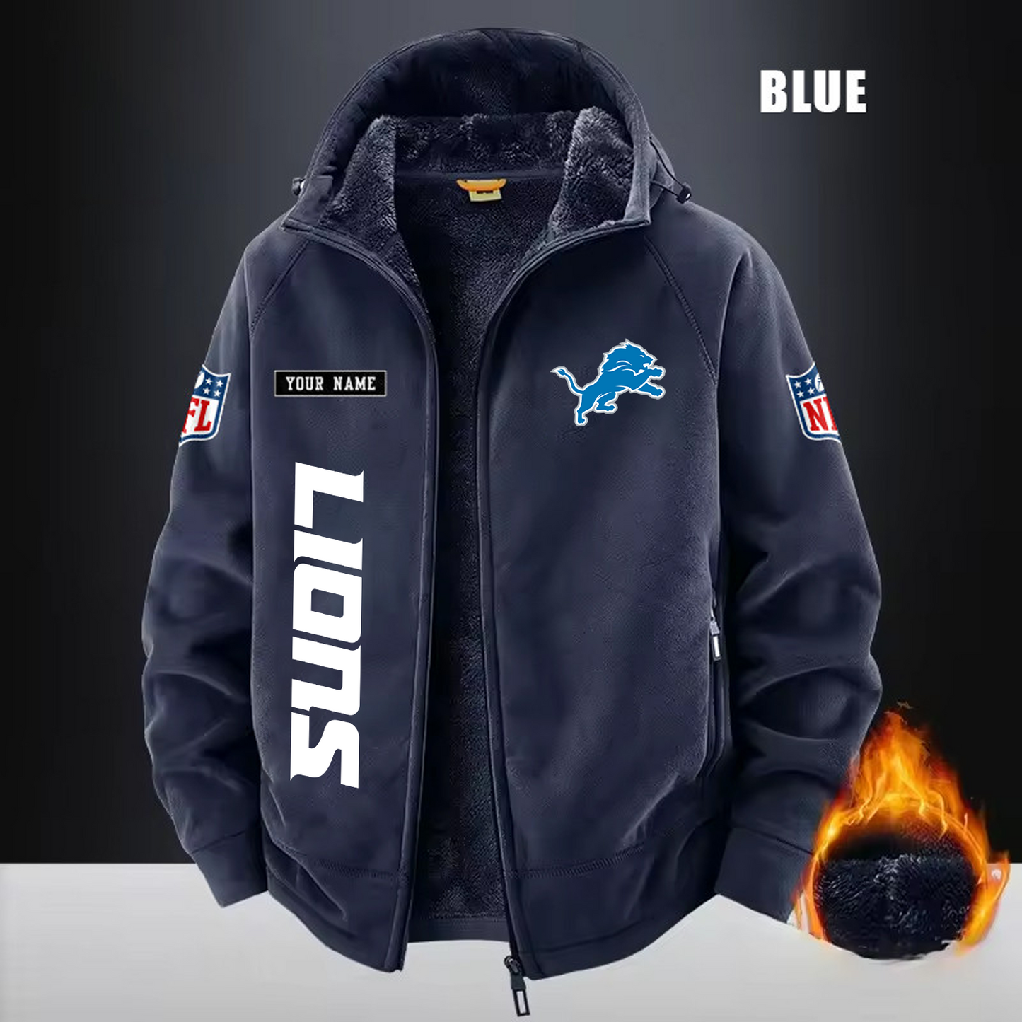 DET x NFL 3D Half-zip Hoodie DATND TANTD