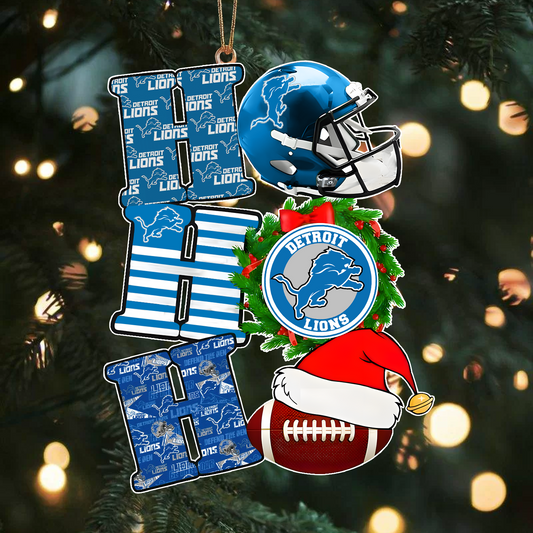 DET x NFL Christmas Ho Ho Ho Ornament 0101 DatND ThuongNH