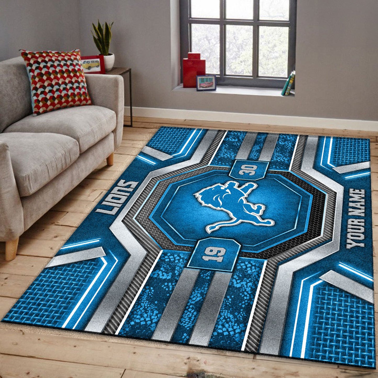 DET x NFL Custom Rug DatND DVT