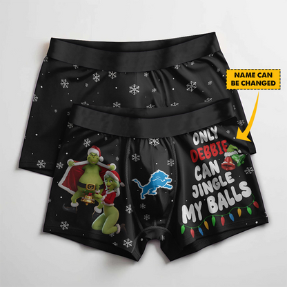 DET x NFL Funny Grinch Men Boxers Personalized Any Name DatND DVT