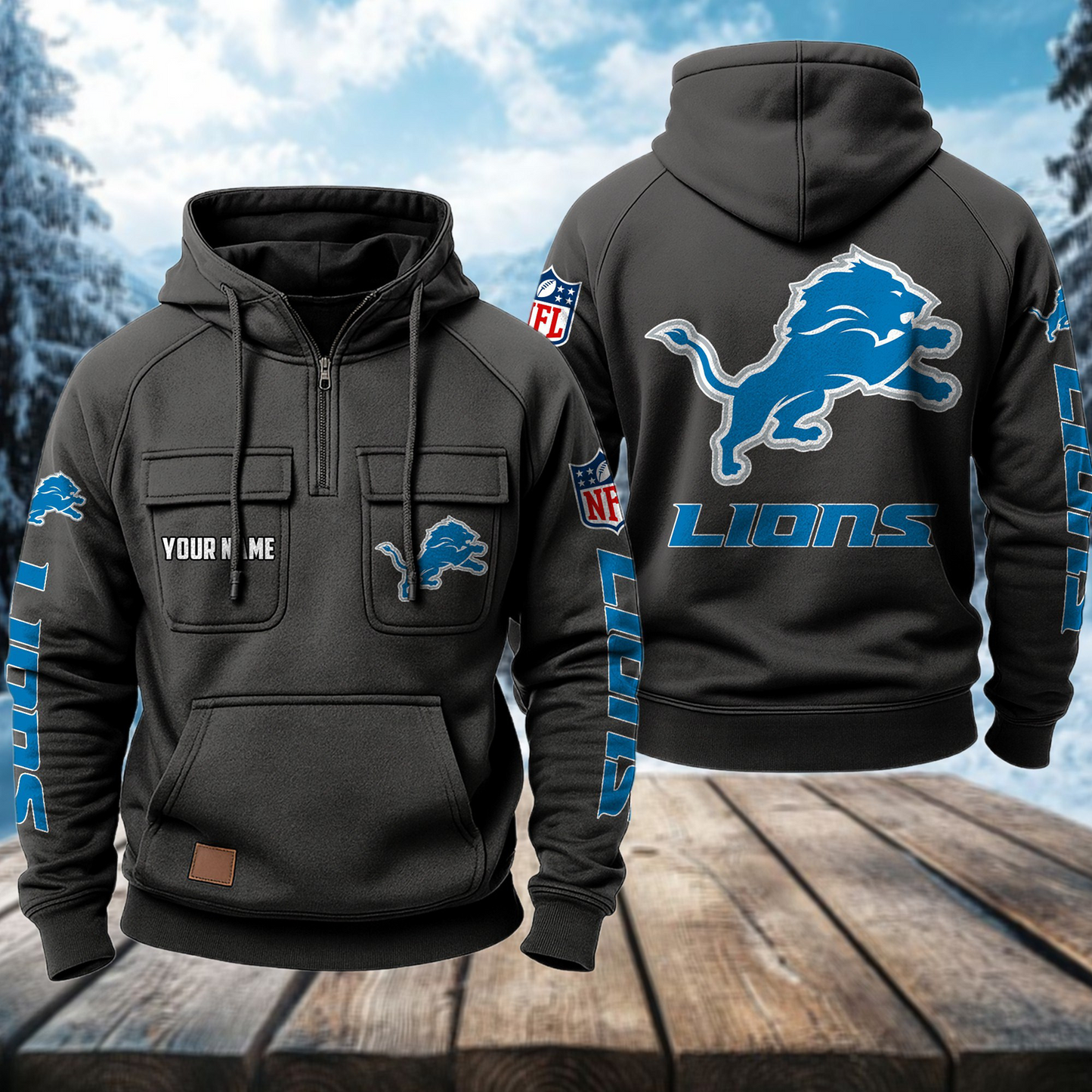 DET x NFL Premium Hoodie DATND TANTD