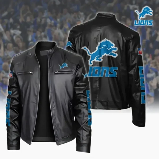 DET x NFL Sport Leather Jacket DATND TANTD