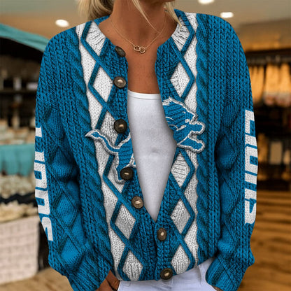 DET x NFL Women's Cardigan Sweater DatND DVT